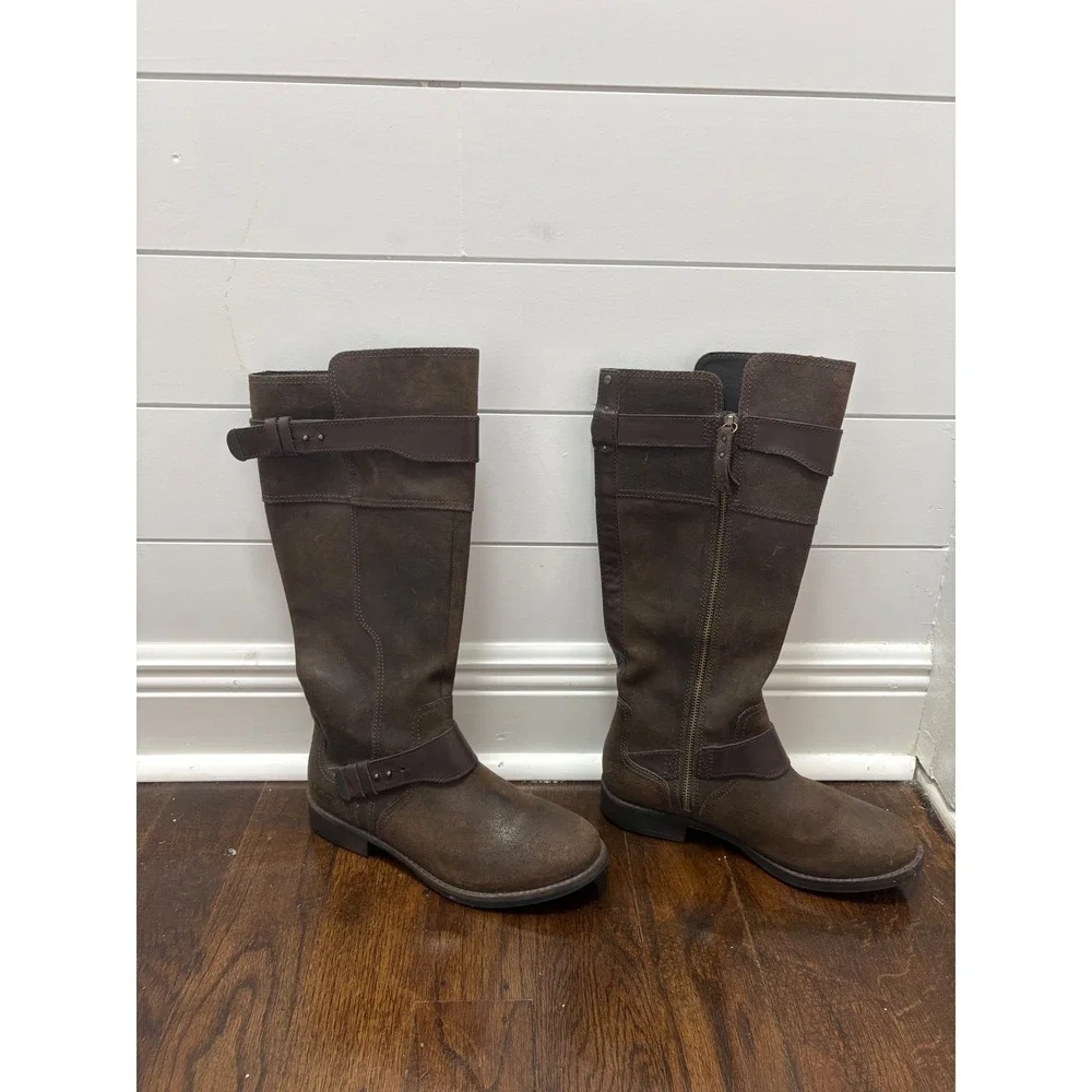 Ugg Dayle Size 9 Tall Color Brown Women Boots 1007671 Leather Knee Equestrian